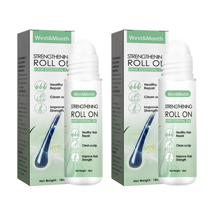 LuxeRoots™ Scalp Revival Roll-On — Hair Growth & Strengthening Essential Oil Treatment for Thinning Hair | Nourishing Roller Ball Serum, 18ml