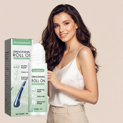 LuxeRoots™ Scalp Revival Roll-On — Hair Growth & Strengthening Essential Oil Treatment for Thinning Hair | Nourishing Roller Ball Serum, 18ml